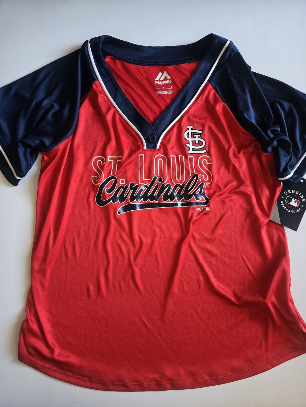 Majestic Red and Navy St. Louis Cardinals Jersey
